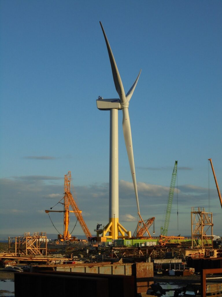 this is a photo of an offshore wind turbine being installed